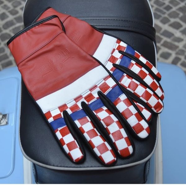 Guanti in pelle modello Check