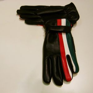 Guanti in pelle modello Flag colore Nero